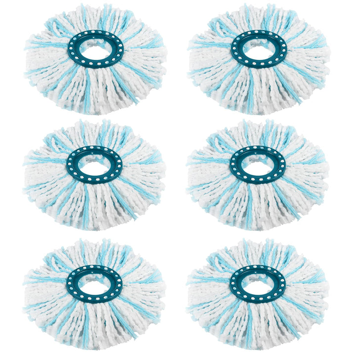 6 Stück Ersatzkopf für Leifheit Clean Twist Disc Mop/Clean Twist Disc Mop Ergo Bodenwischer, Mikrofa