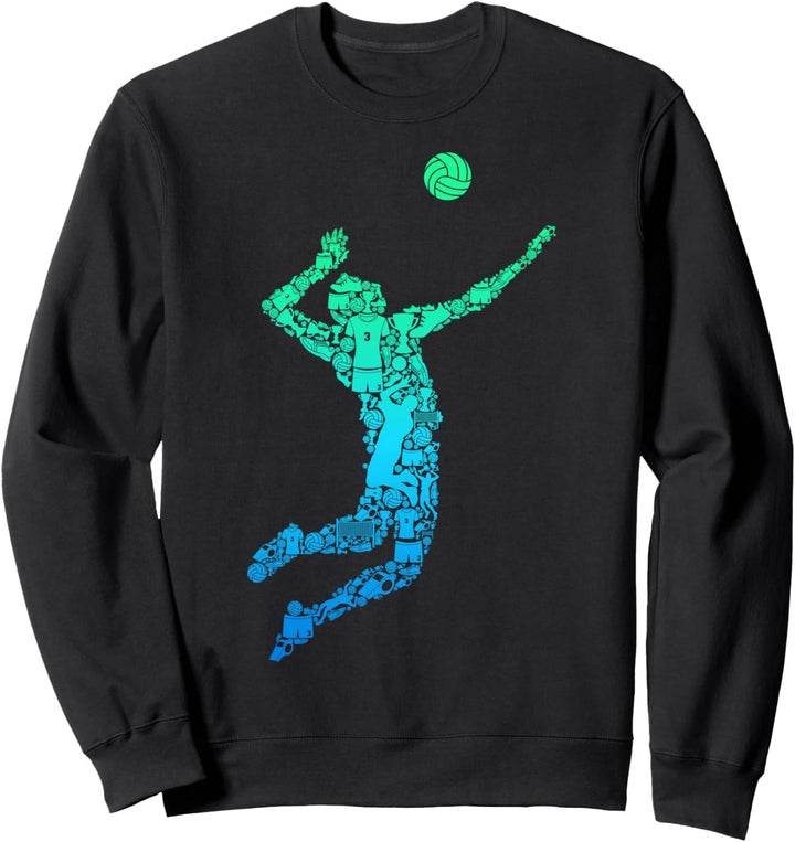 Volleyball Volleyballer Herren Kinder Jungen Sweatshirt