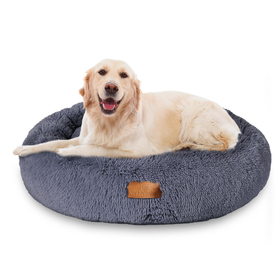 Veddelholzer Ø 60 cm (S) Dunkelgrau Hundebett Katzenbett Hundekissen Hundebetten in mehreren Grössen