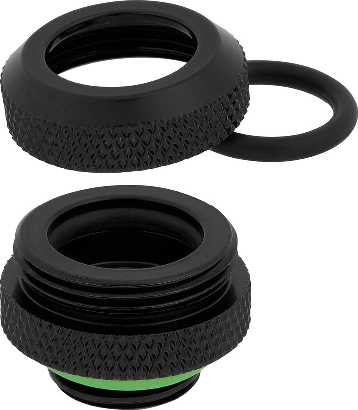 Corsair Hydro X Series, XF Hardline, 90° Anschluss mit AD 12 mm, Doppelpack, Weiss 12mm Schwarz, 12m