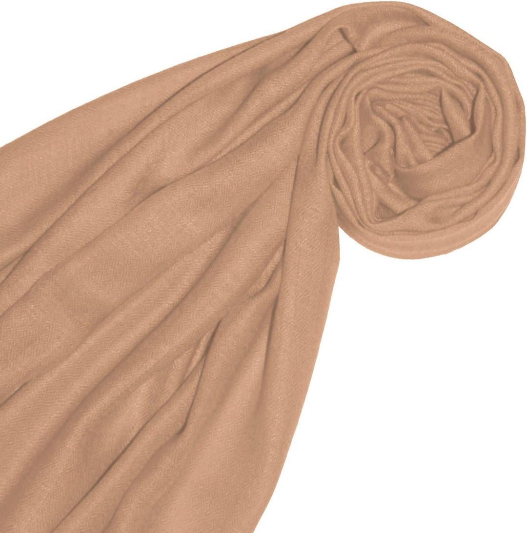 Lorenzo Cana Pashmina Damenschal Schaltuch 100% Kaschmir Kaschmirschal Kaschmirtuch 70 x 200 cm Hell