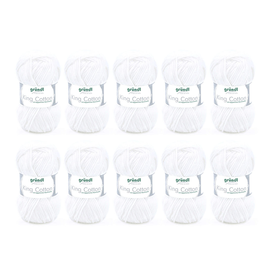 Gründl King Cotton (weiches und voluminöses Strick- und Häkelgarn aus 55 % Polyacryl & 45 % Baumwoll