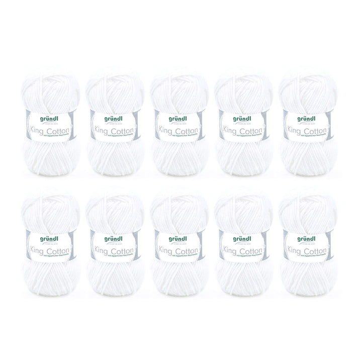 Gründl King Cotton (weiches und voluminöses Strick- und Häkelgarn aus 55 % Polyacryl & 45 % Baumwoll