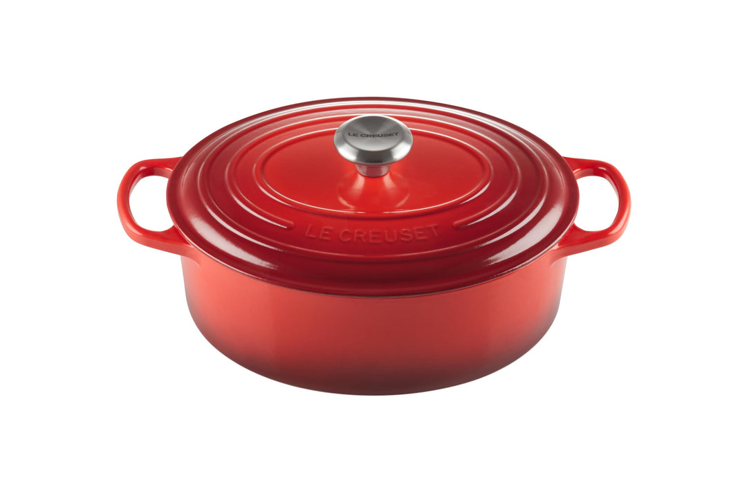 Le Creuset Signature Gusseisen-Bräter mit Deckel, Ø 29 cm, Oval, Für alle Herdarten und Induktion ge