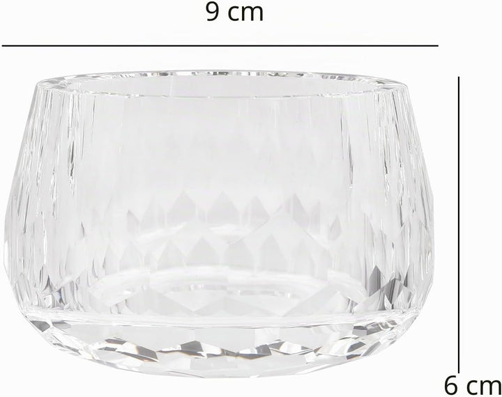 Dekoratives Kristalllagerbox, Eleganter Glas-Süssigkeitenschale für Schmuck, Ringe, Süssigkeiten & k