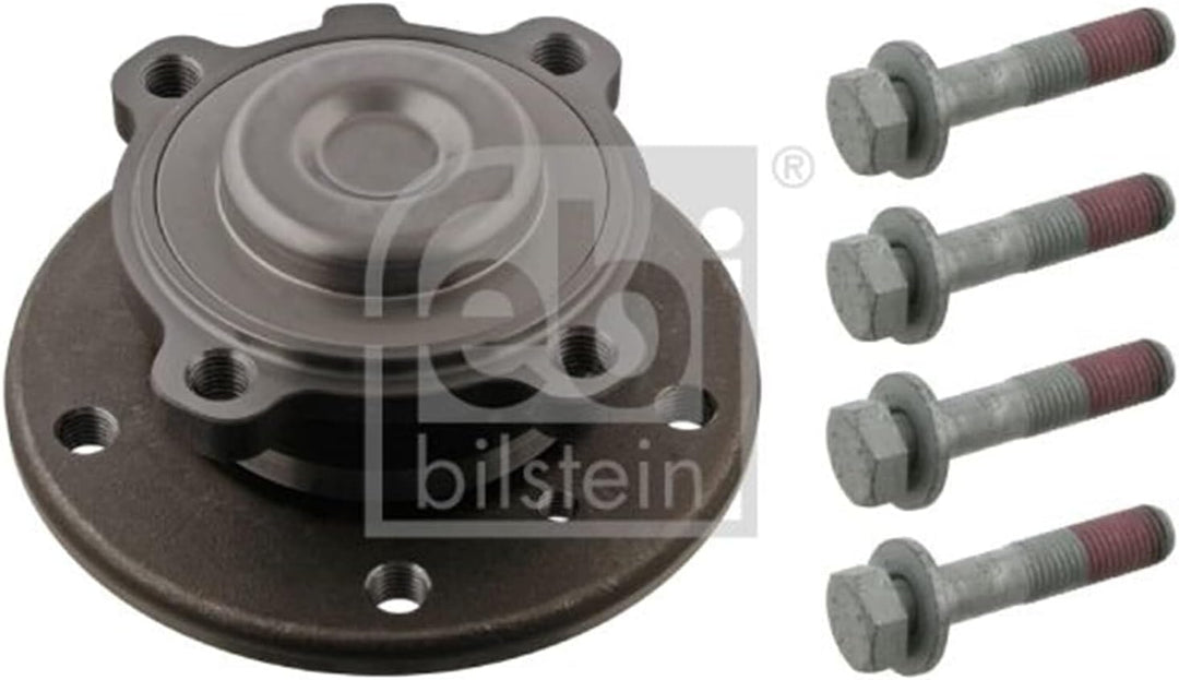 febi bilstein 24572 Radlagersatz mit Radnabe, ABS-Impulsring und Anbaumaterial , 1 Stück