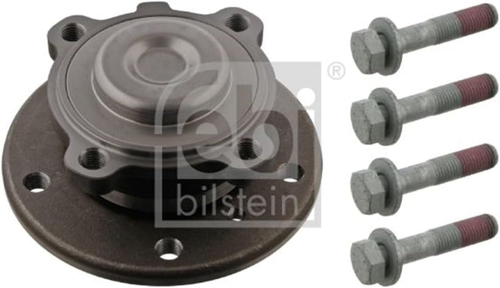 febi bilstein 24572 Radlagersatz mit Radnabe, ABS-Impulsring und Anbaumaterial , 1 Stück