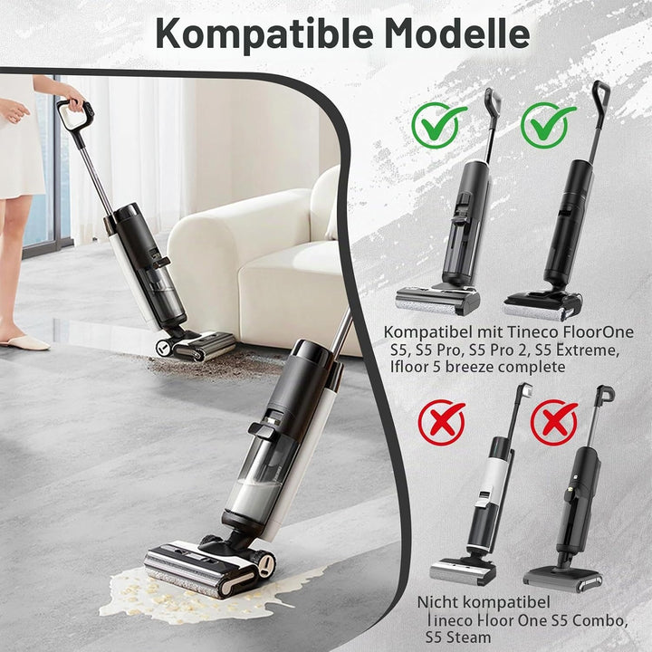 Zubehörset für Tineco Floor One S5/S5 Pro/S5 Pro 2/S5/ifloor 5 breeze komplett,Kompletter Staubsauge