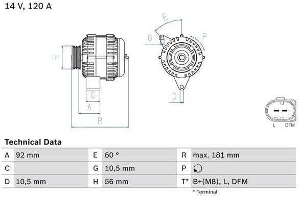 BOSCH 0986042550 Generator
