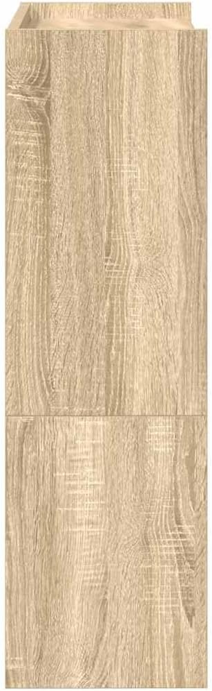 vidaXL Schuhregal Sonoma-Eiche 60x25x81 cm Holzwerkstoff, Schuhschrank, Schuhaufbewahrung, Schuhe Or