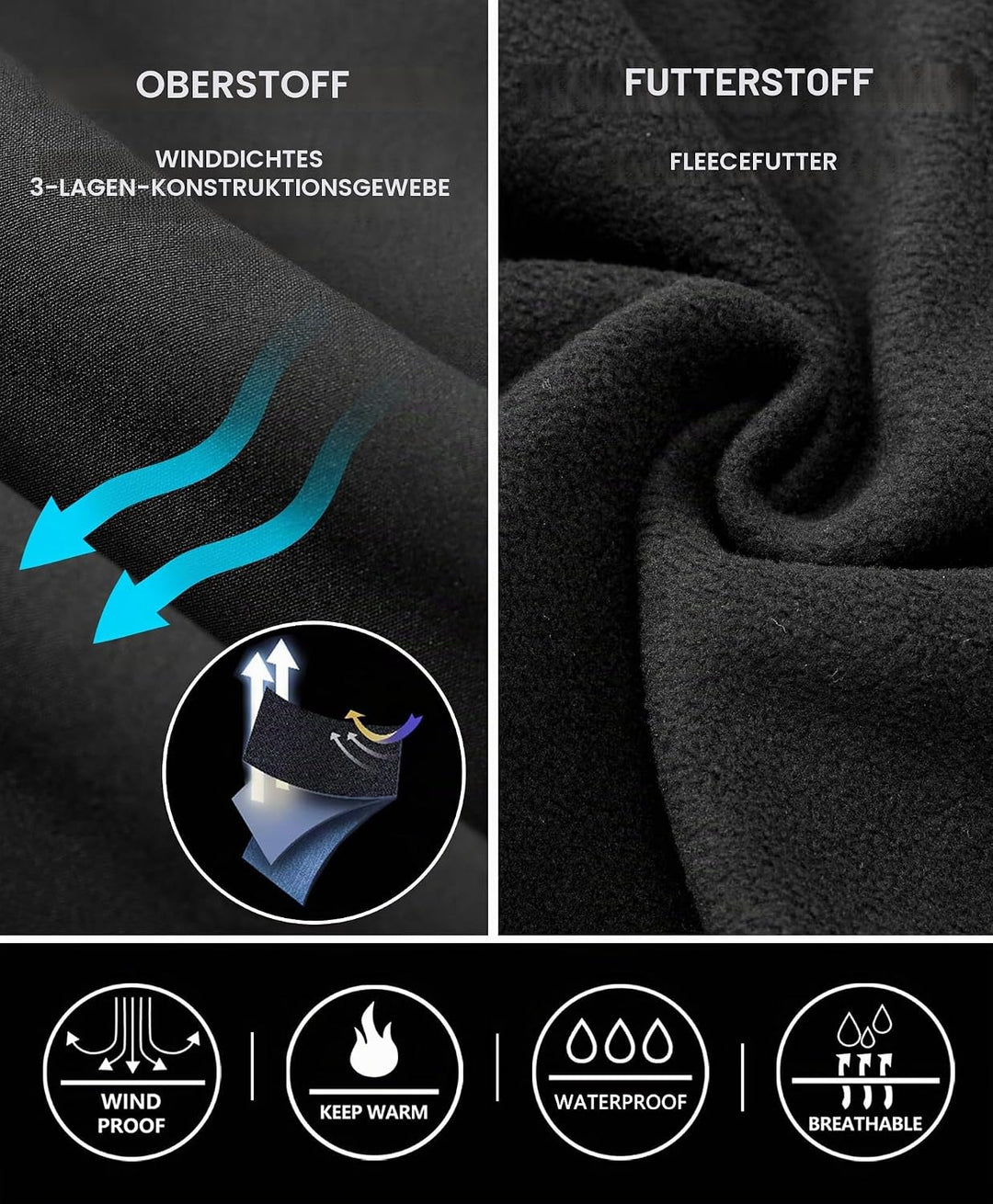 Little Donkey Andy Damen Winter Wanderhose Skihose Trekkinghose Snowboardhose, Softshell-Hose, Fleec