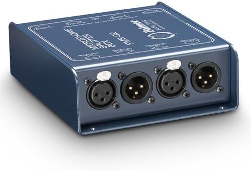Palmer MS 02 ; Mikrofon Splitter 2 Kanal, blau, Mikrofon Splitter