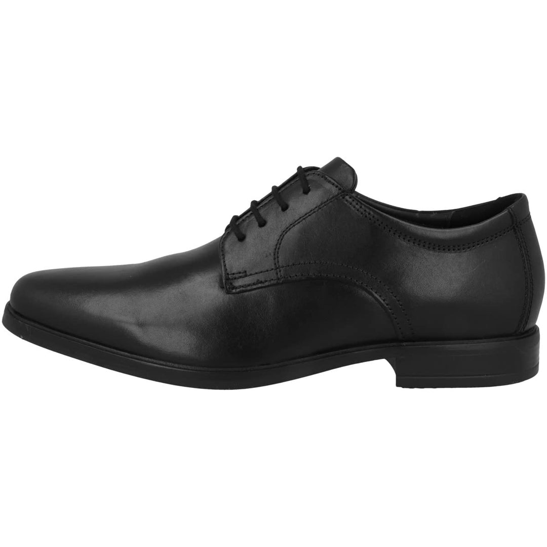 Clarks Herren Howard Walk Oxford 48 EU Schwarzes Dunkelschwarzes Leder, 48 EU Schwarzes Dunkelschwar