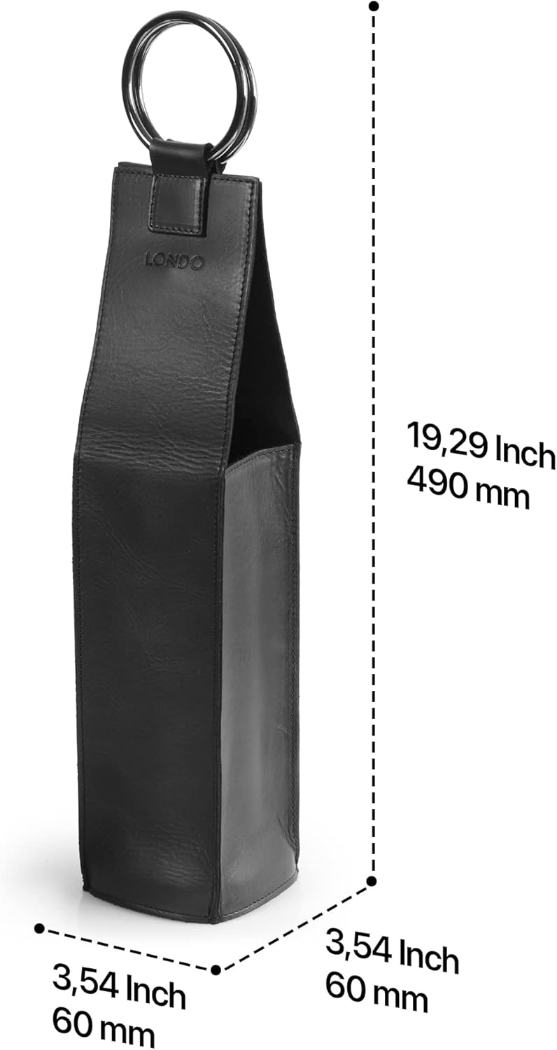 Londo Echtleder Weinflaschenhalter und -Träger, Weinflaschentresor, Weinflaschensafe, Geschenkbox au