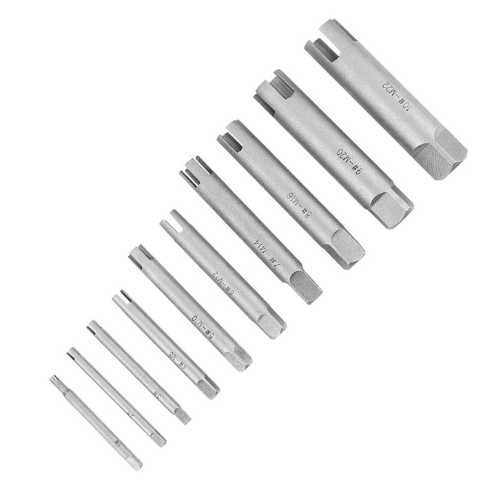 Gewindebohrer-Ausdreher-Set mit 4 Flöten, HSS-Hochgeschwindigkeitsstahl-Gewindebohrer-Ausdreher-Set,