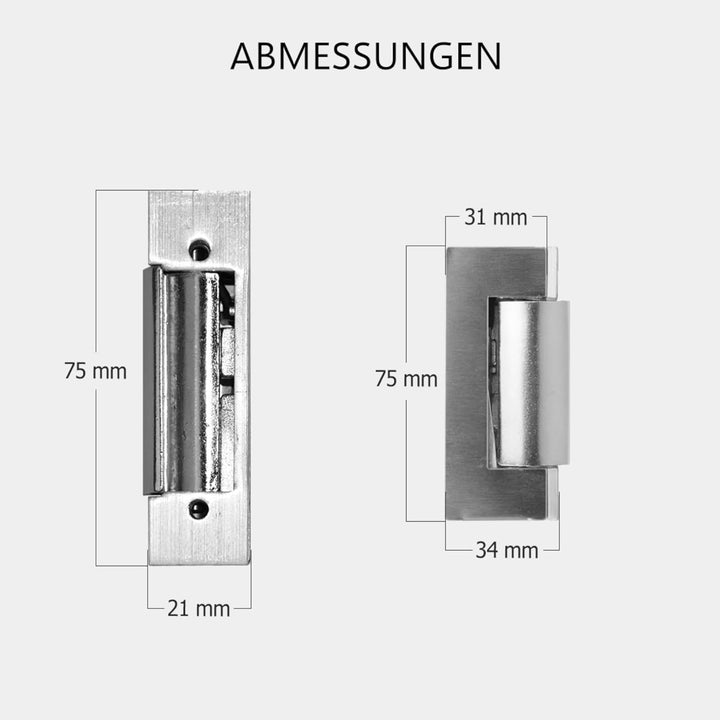 ELRO DL6000 Elektrischer Türöffner - 12V - Funktioniert mit ELRO Intercoms & TMEZON 12V - Edelstahl,