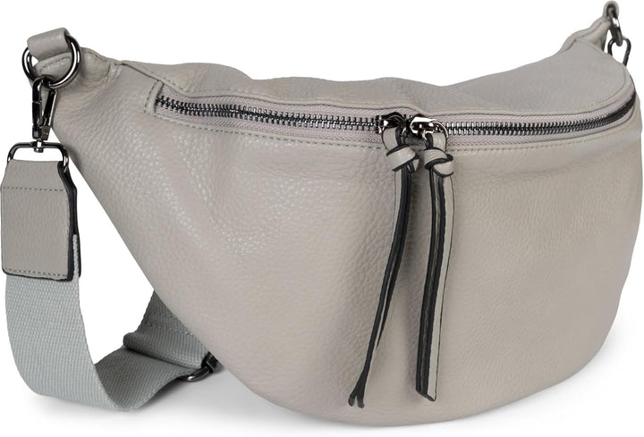 styleBREAKER Damen Halbmond Crossbody Schultertasche, abnehmbarer verstellbarer Schultergurt, Einfar
