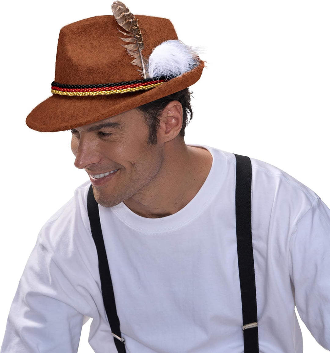 Spooktacular Creations 2 German Alpine Hats Costume Accessories, Retro Bavaria Traditional Hat Felt