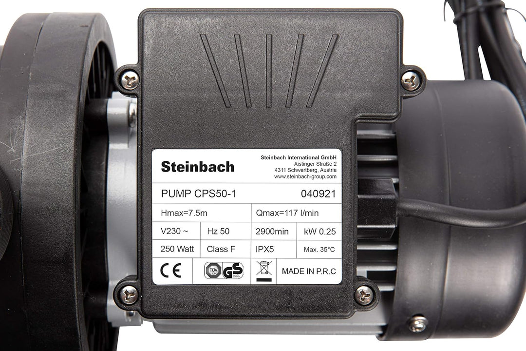 Steinbach Filterpumpe SPS 50-1 – 040921 – Hochwertige Filterpumpe aus Kunststoff für Pools mit bis z