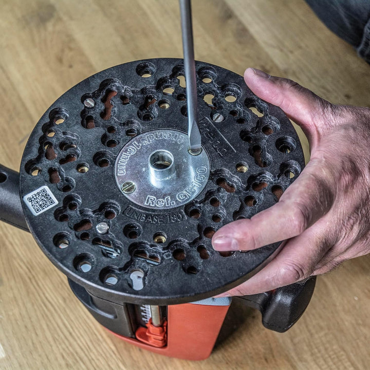 Trend Grosse Universal-Tauchsägegrundplatte, 180mm, Erweiterte Kompatibilität für 12mm Tauchfräsen,