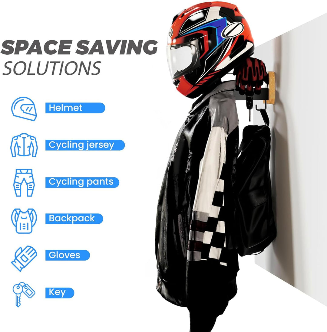 Helmhalterung Wand, Motorrad Garderobe, Motorradhelm Halterung Wand, Helm Halterung Wand für Motorra