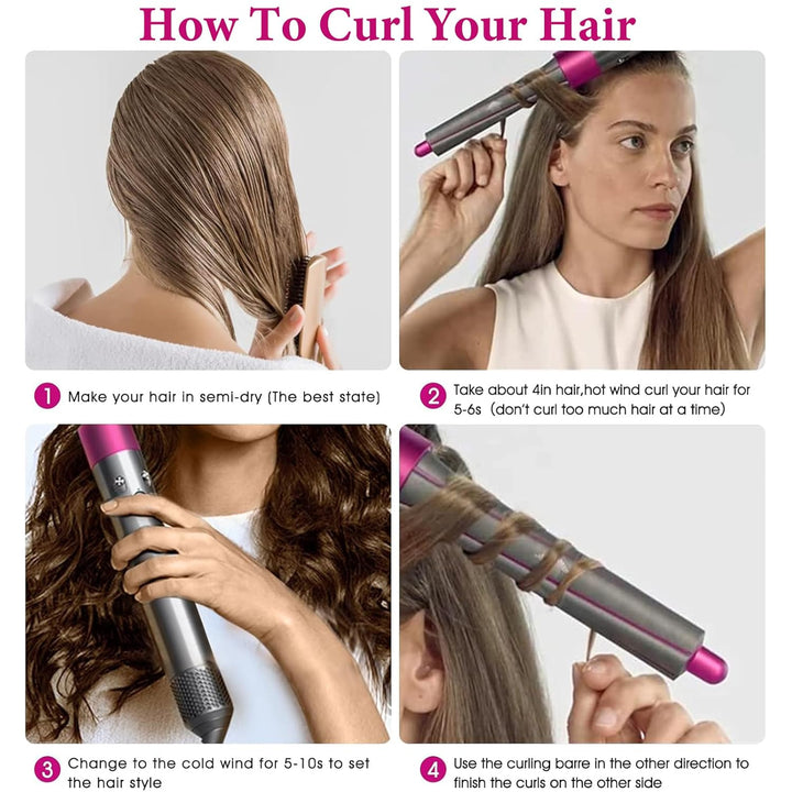 Dxyue 1 Paar 20 mm lange Lockenwickel-Aufsätze für Dyson Airwrap Styler, Lockenfässer Befestigungste
