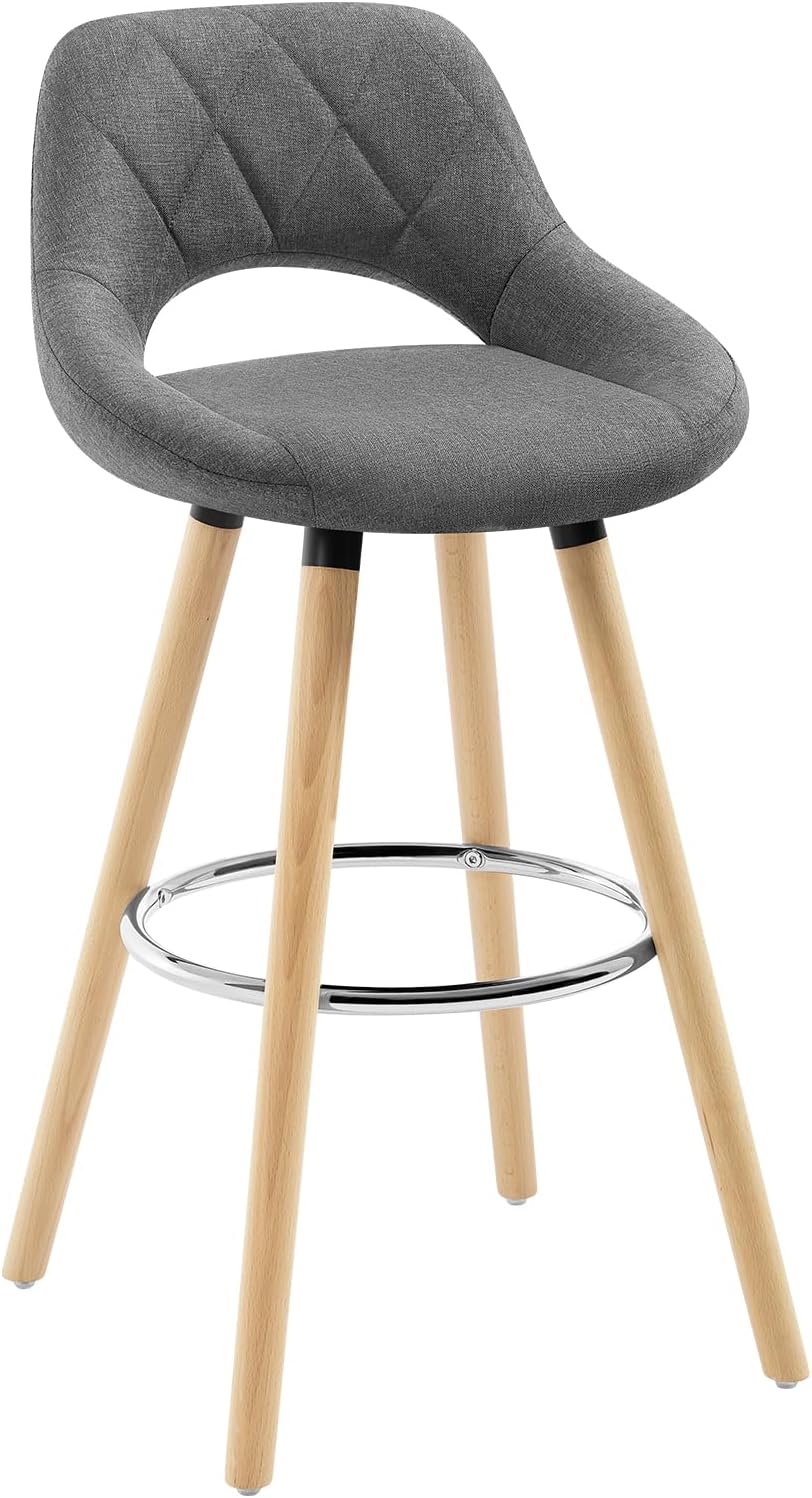 WOLTU Barhocker 2er Set, Barstuhl Küchenhocker Thekenhocker, Hocker mit Rückenlehne Fussstütze, aus