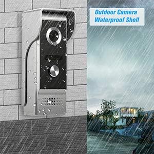 Video Türsprechanlage Türklingel mit kamera Intercom System, 1080P 7 Zoll Metall Material Monitor, G