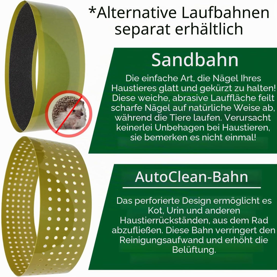 Exotic Nutrition Silent Runner 30,5 cm breit + Sandschiene, Käfigbefestigung