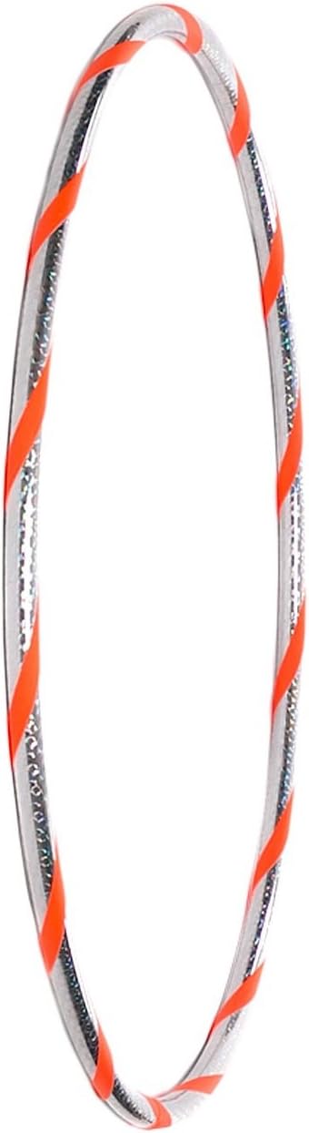 Funny Kinder Hula Hoop Reifen mit Hologramm-Muster Ø70cm Hologramm-Silber-Orange, Ø70cm Hologramm-Si