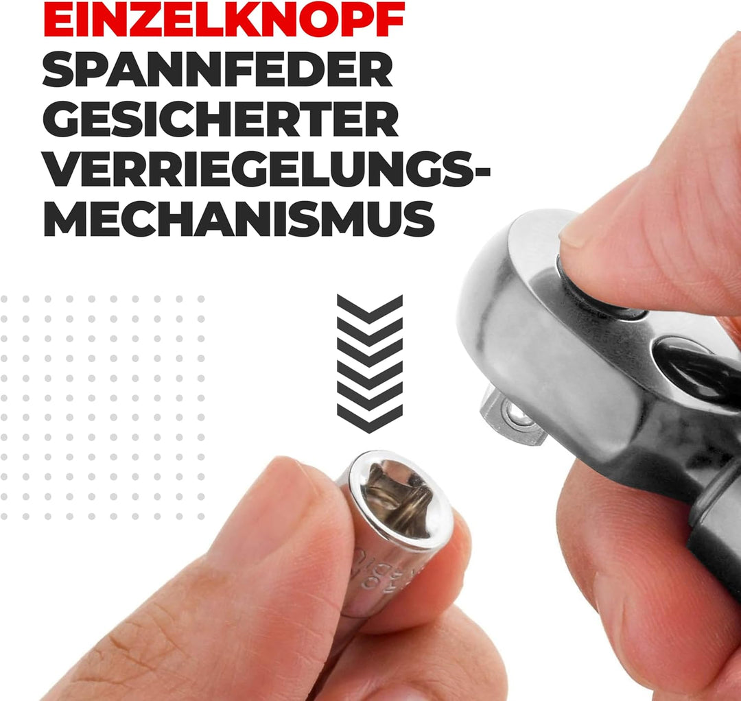 PRO BIKE TOOL Drehmomentschlüssel Fahrrad &amp; Motorrad 1/4 Zoll Antrieb mit Umschaltknarre und Verläng