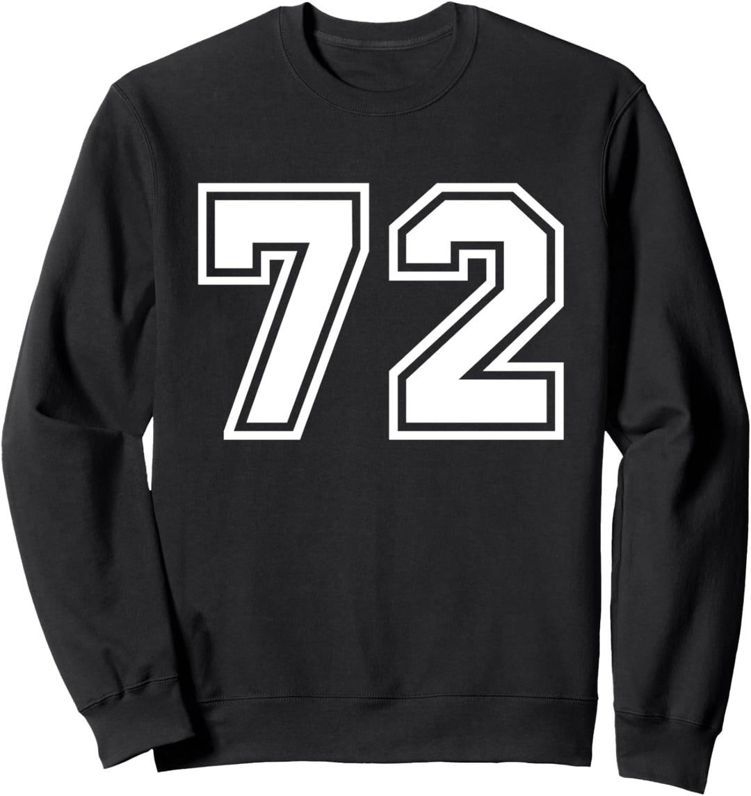Team Jersey Nummer #72 Sportgeschenk Sweatshirt