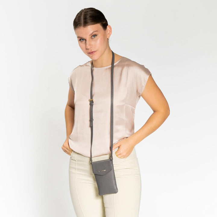 Lazarotti Bologna Damen Leder-Handytasche | Grösse 10 x 3,5 x 18 cm für sämtliche gängigen Smartphon