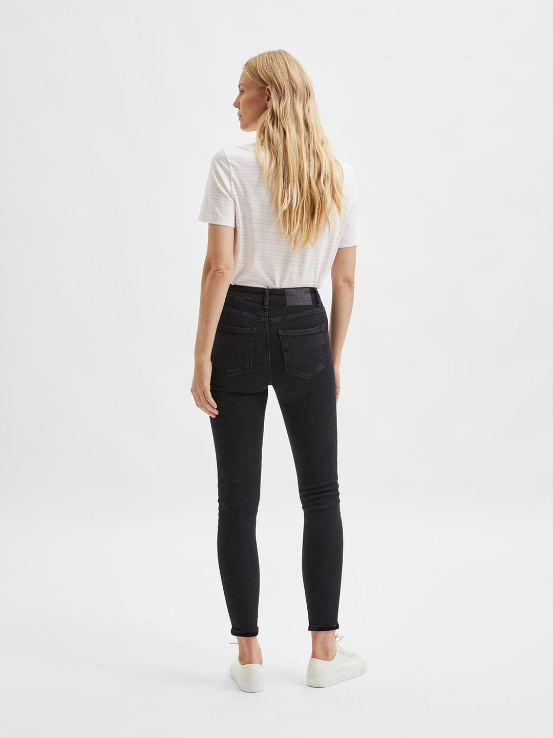 Selected Femme Damen Slfsophia Mw Skinny Black U Noos Jeans 32 Black Denim, 32 Black Denim
