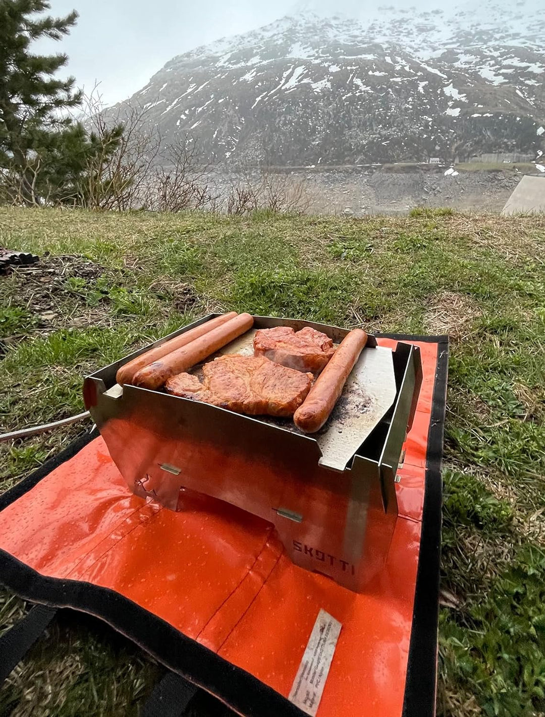 Edelstahl Grillplatte/Plancha passend für den Skotti Grill, 3mm Edelstahl