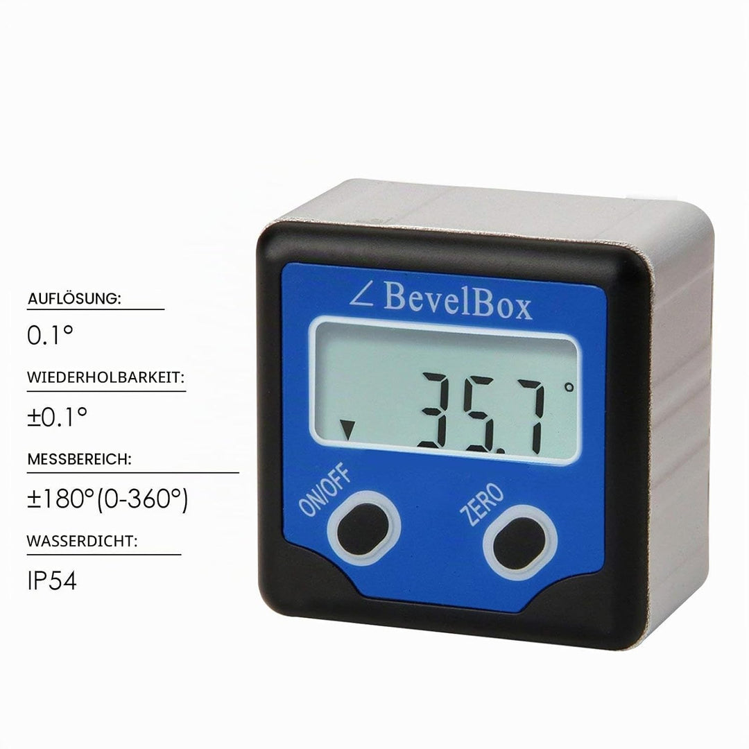 Digitaler LCD Winkelmesser, Winkelmessgerät Magnetfuss Winkelmesswerkzeug Bevel Box Inklinometer IP5
