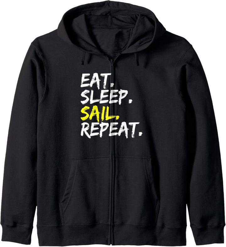 "Eat Sleep Sail Repeat" Segler Outfit Segelboot Segelurlaub Kapuzenjacke