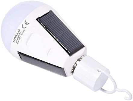 Solar Panel LED Glühbirne - tragbar, Wasserdicht IP65, Camping Wandern, 12W, AC 85-265V, Aussen-Inne