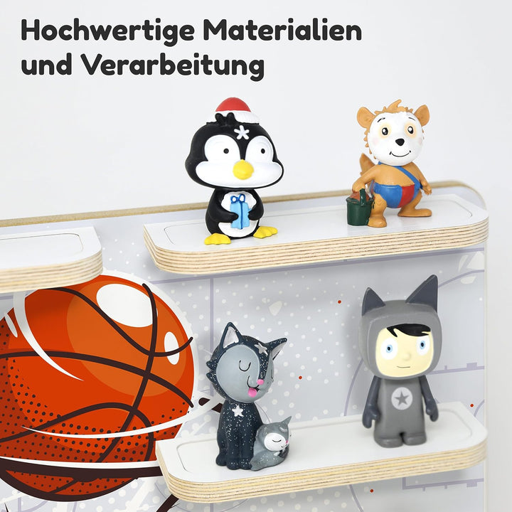 stadtecken Holzregal für Musikbox – Passend für Toniebox & ca. 35 Tonies | Perfekte Aufbewahrung für