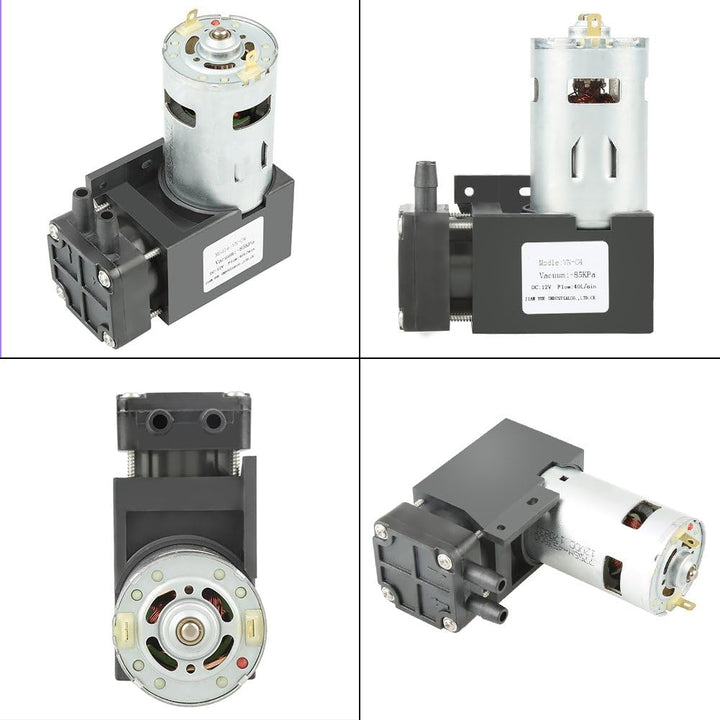 Mini-DC-Luft-Vakuumpumpe, 12V 42W kleine ölfreie Vakuumpumpe -85KPa Fluss 40L / min
