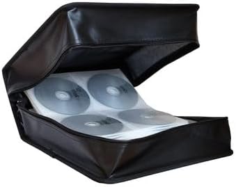Tasche für 500 CD DVD BD Disc Archivierungsmappe CD-Wallet/Mappe & DVD-Tasche aus robustem K.Leder m