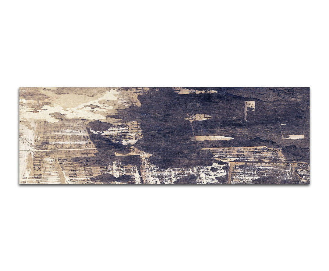 Paul Sinus Art Panoramabild auf Leinwand und Keilrahmen 150x50cm Hintergrund abstrakt alt Grunge Tex