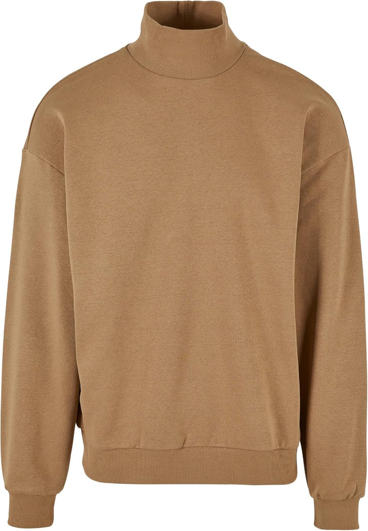 Urban Classics Herren High Rib Neck Crew Sweatshirt 3XL Warmsand, 3XL Warmsand