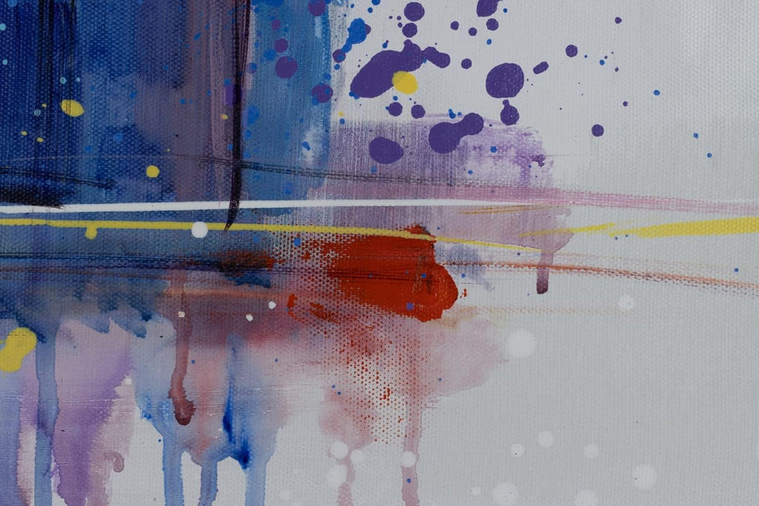 KunstLoft Leinwandbild | 100% HANDGEMALT | 120x60cm | Gemälde 'Dahoam in Bayern' | Skyline | Bunt Gr