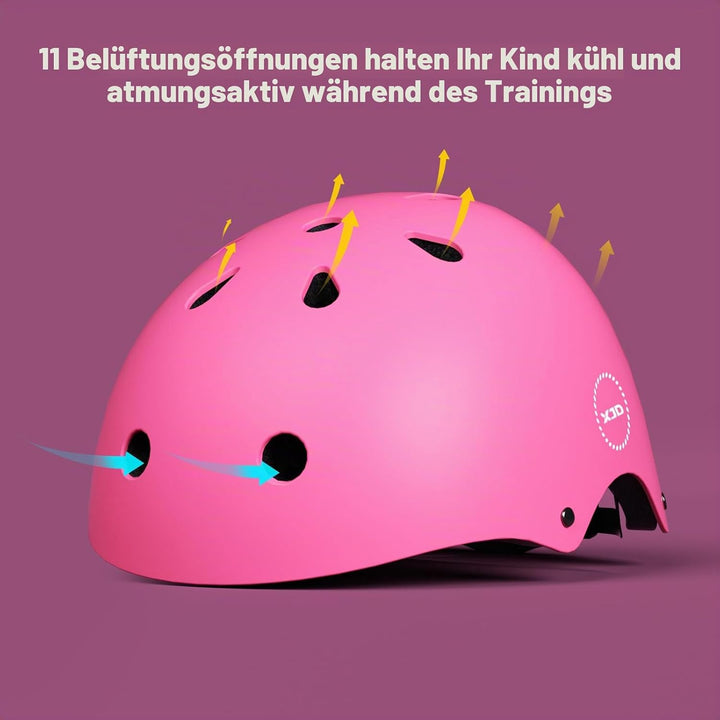 XJD Fahrradhelm für Kinder, Verstellbare Kinderhelm Skaterhelm Kinder Helm für Fahrrad Skateboard Sc
