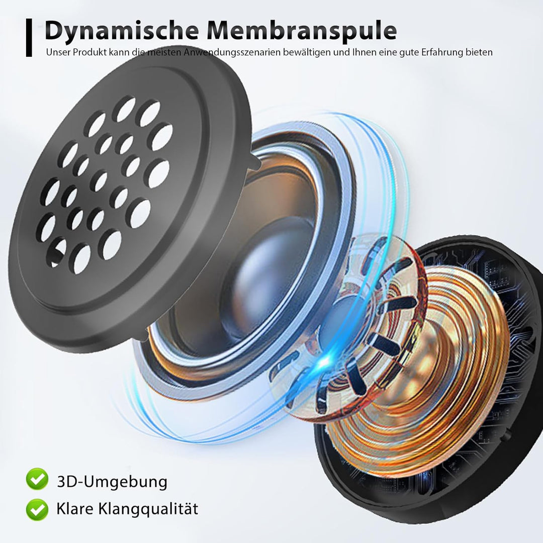 Motorrad Helm Kopfhörer Bluetooth, Motorradhelm Wireless Headset Bluetooth 5.0 Gegensprechanlage Mot
