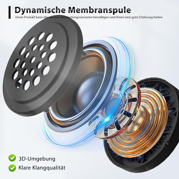 Motorrad Helm Kopfhörer Bluetooth, Motorradhelm Wireless Headset Bluetooth 5.0 Gegensprechanlage Mot