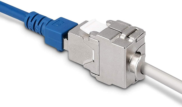 kwmobile 6X Keystone Modul für CAT 6A Kabel - 10 Gbit/s geschirmt Metall Gehäuse Schnappverschluss -
