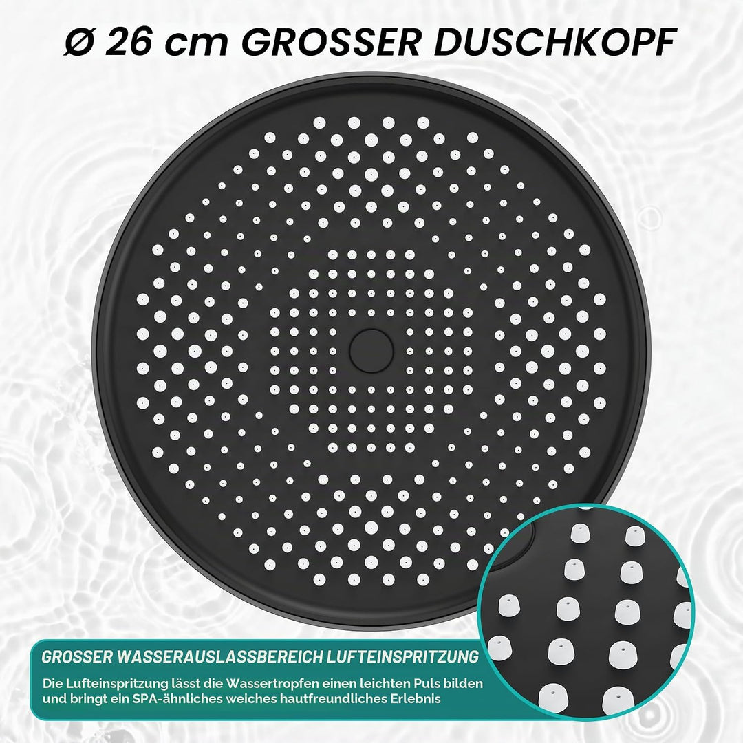 Regenduschkopf, YUANNY 10 Zoll Duschkopf Regendusche Wassersparend Universal-Kopfbrause mit Anti-Kal