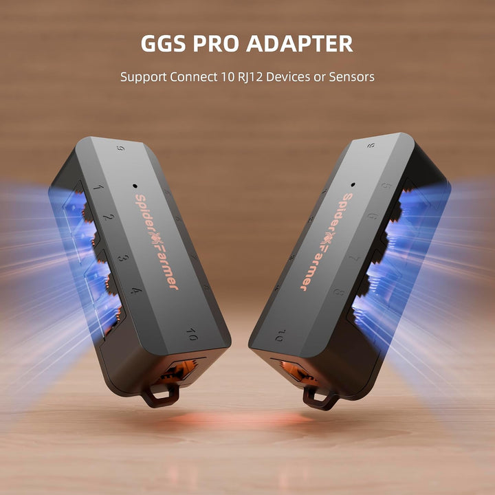 Spider Farmer GGS Pro Adapter, universeller 10 PortErweiterungs Hub mit RJ12-Kabel für das GGS Anbau